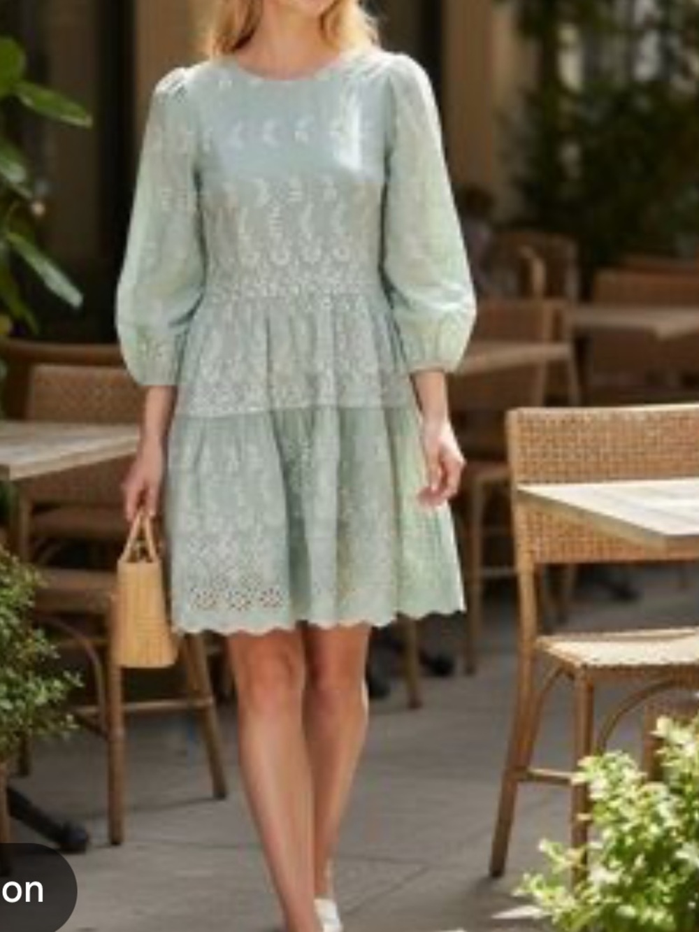 Antonio Melani Mint Green Lace Tiered Dress size 2